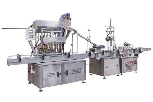 ADK 382 ECO Tiner Dolum Makinası Kapak Kapatma Etiketleme Makinası