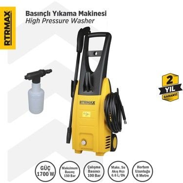 Rtrmax Rtm711 Yüksek Basınçlı Yıkama 1700 W 150 Bar