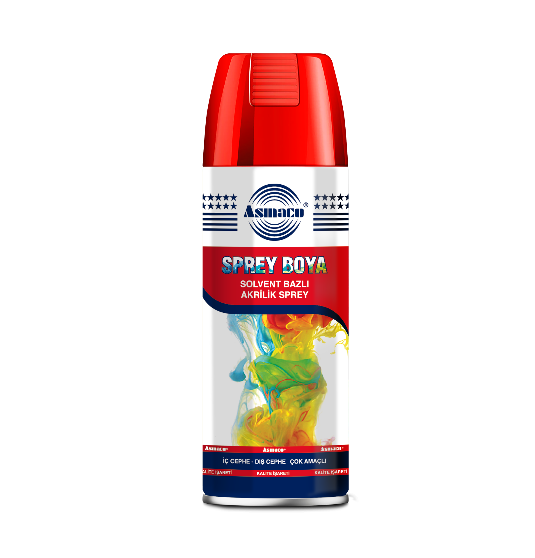 ASMACO AKRİLİK SPREY BOYA KIRMIZI 3002 400ML 6 ADET