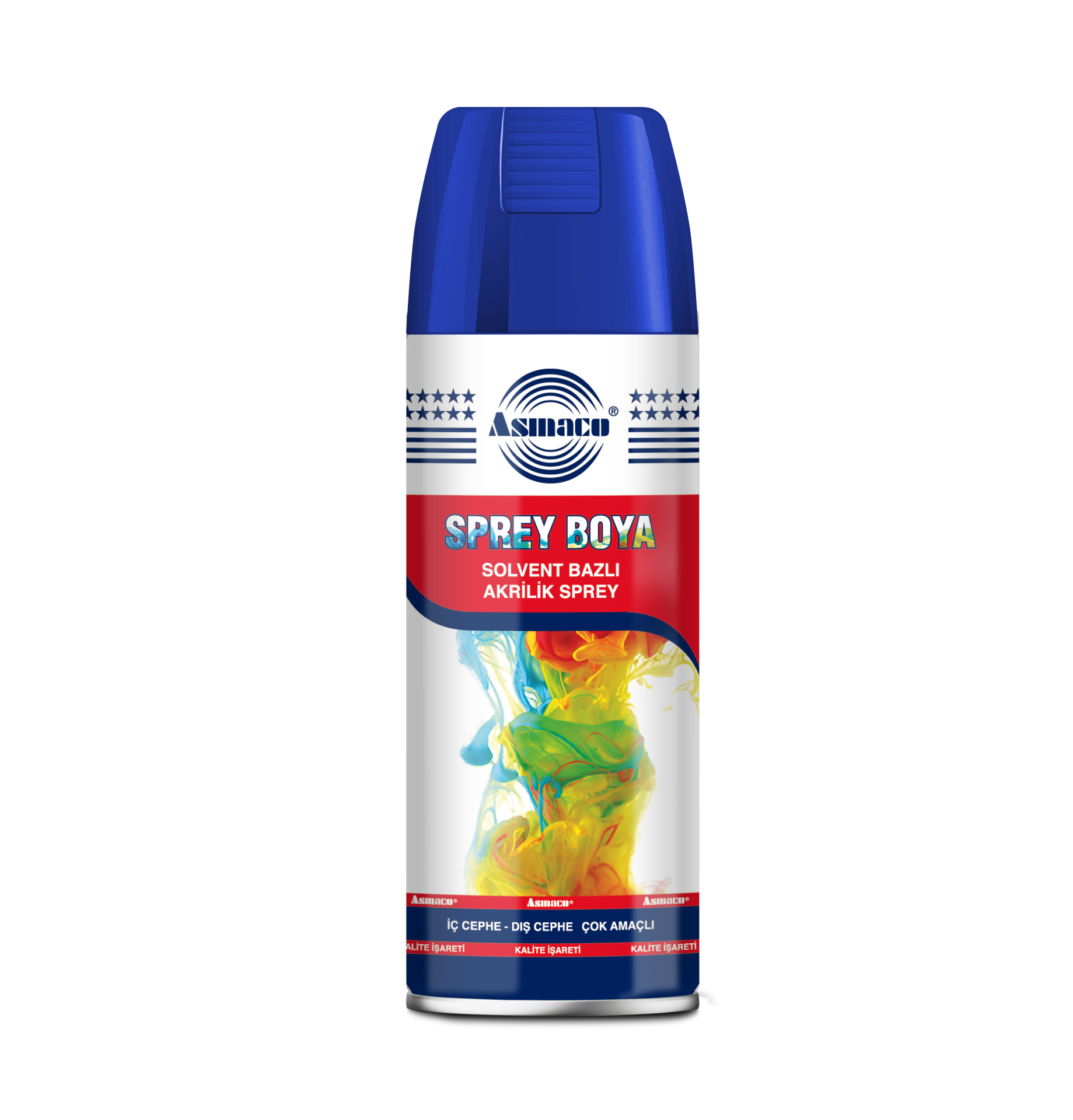 ASMACO AKRİLİK SPREY BOYA BONCUK MAVİ 400ML 6 ADET