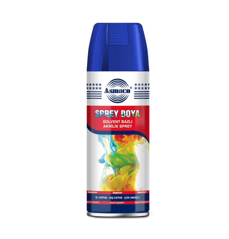 ASMACO AKRİLİK SPREY BOYA BONCUK MAVİ 400ML 6 ADET