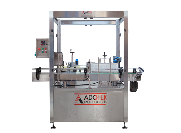 4800-6400 Adet/Gün Otomatik Kapak Sıkma ve Tek Taraflı Yuvarlak Şişe Etiketleme Makinası ADK 401 SUPECO