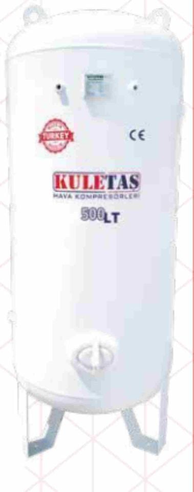 Basınçlı Hava Kompresörü için 500 Lt Dik Tip Basınçlı Hava Tankı