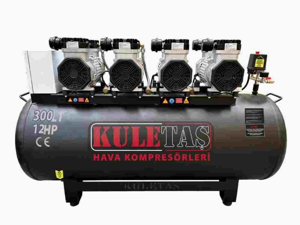 Kuletaş 8 bar 12 HP 300 LT  Yağsız ve Sessiz Kompresör