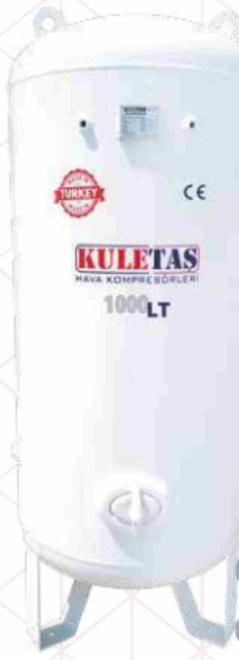 Basınçlı Hava Kompresörü için 1000 Lt Dik Tip Basınçlı Hava Tankı