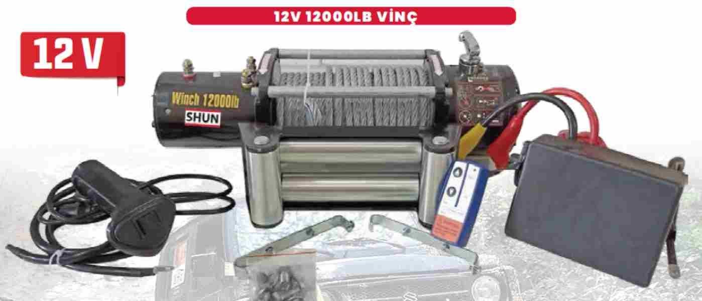 Shun 12000 Lb  4500 W 12 V Dc Araç Vinci