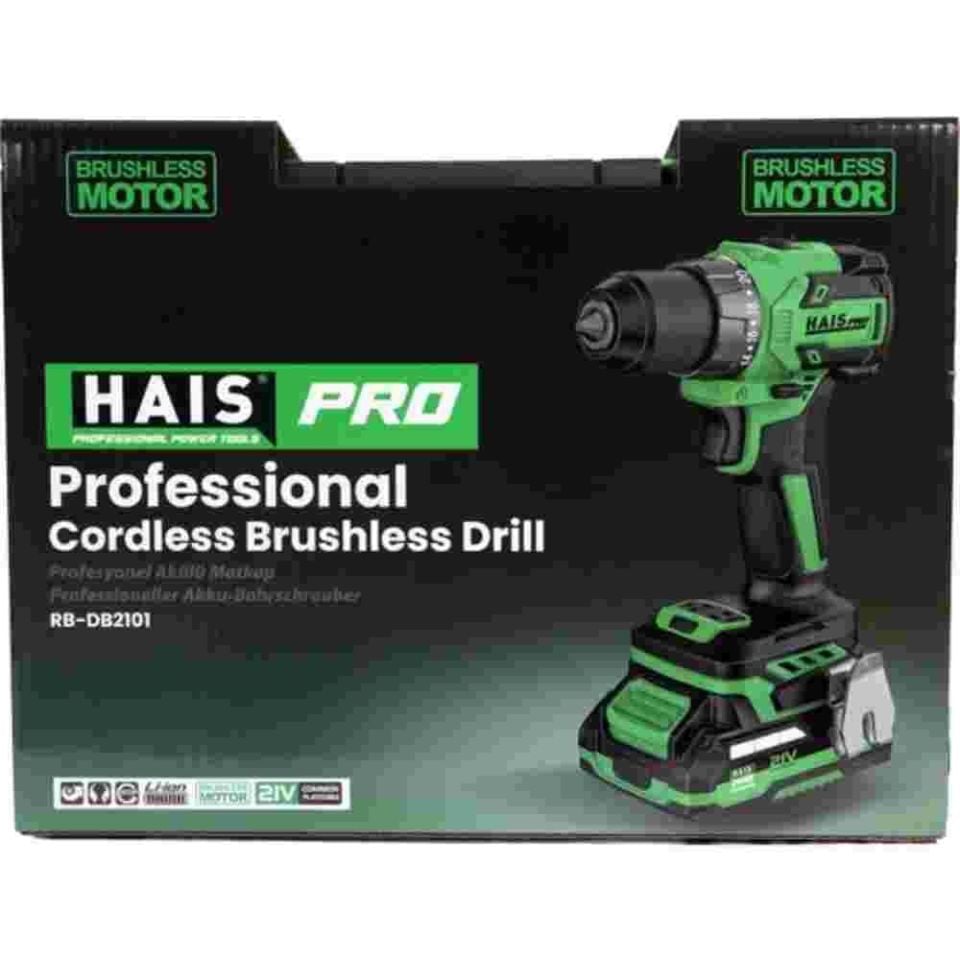 HAIS PRO RB-DB2109 21V DC 4.0AH 150 Nm Çift Akülü Darbeli Matkap