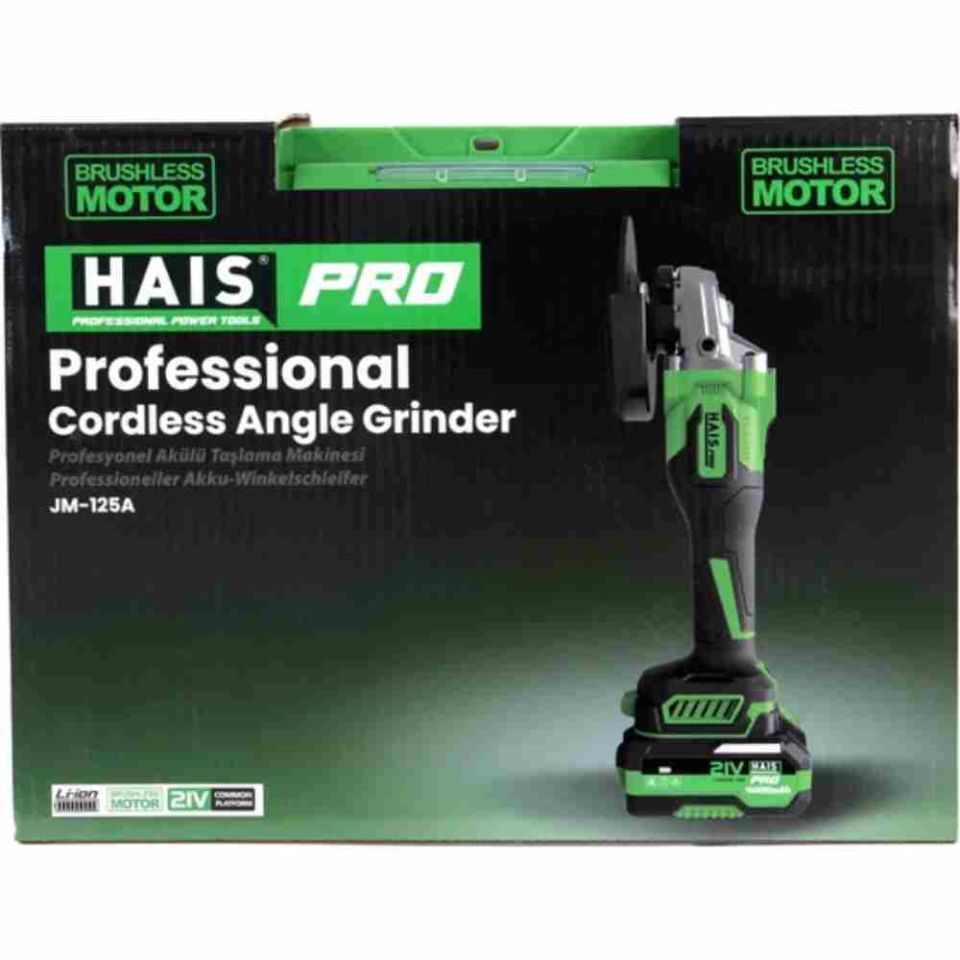 HAIS PRO JM-125A 21V DC 4.0AH Çift Akülü 6 Kademeli Taşlama Makinesi