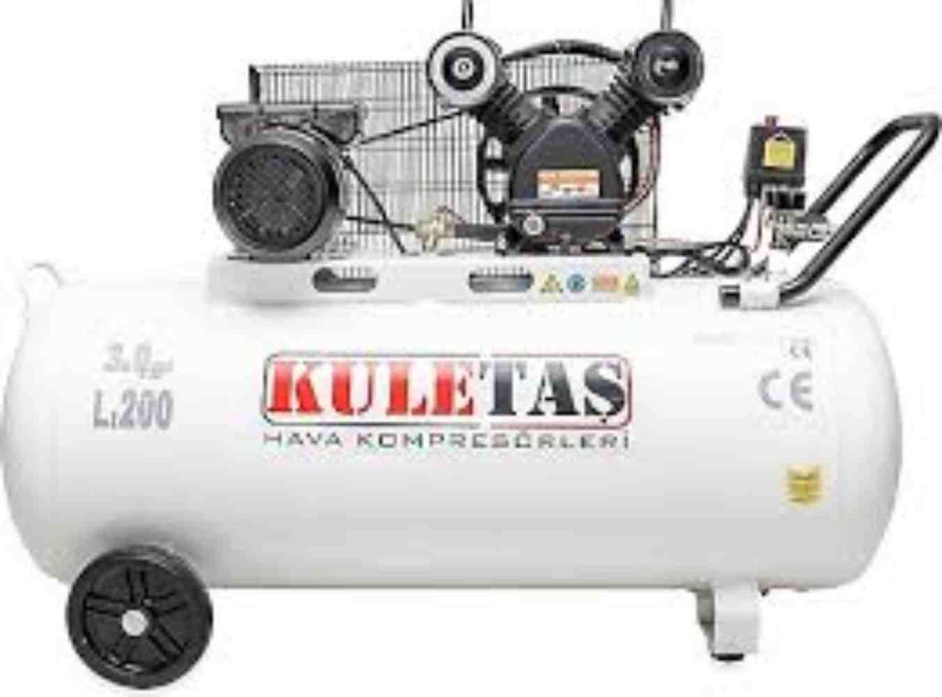 Kuletaş 3 Hp 200 lt 8 Bar Pistonlu Yağlı  Basınçlı Hava Kompresörü