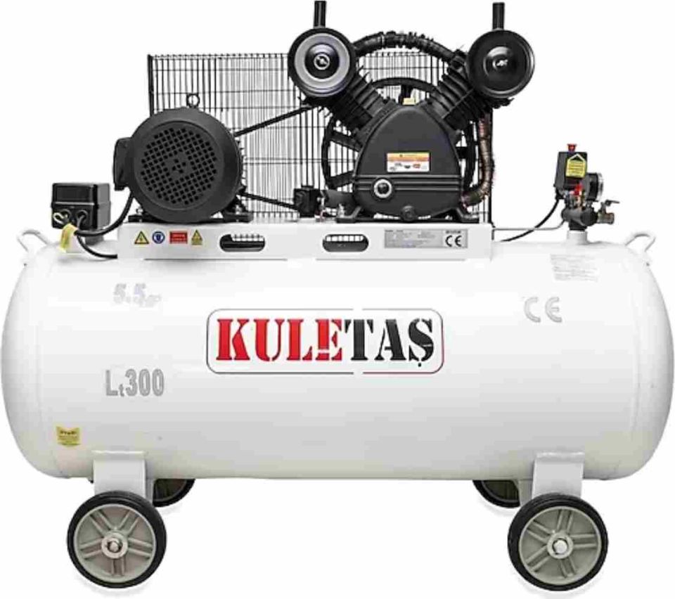 Kuletaş 5,5 Hp 300 lt 8 Bar  Yağlı  Basınçlı Pistonlu Hava Kompresörü